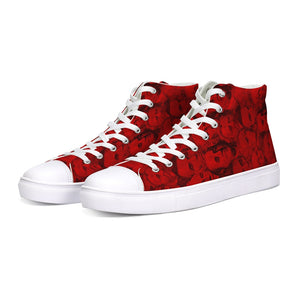 Currency Collage Hightop Canvas Shoe - Blood Money