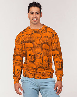 Currency Skull Collage Men's French Terry Crewneck - Hallow