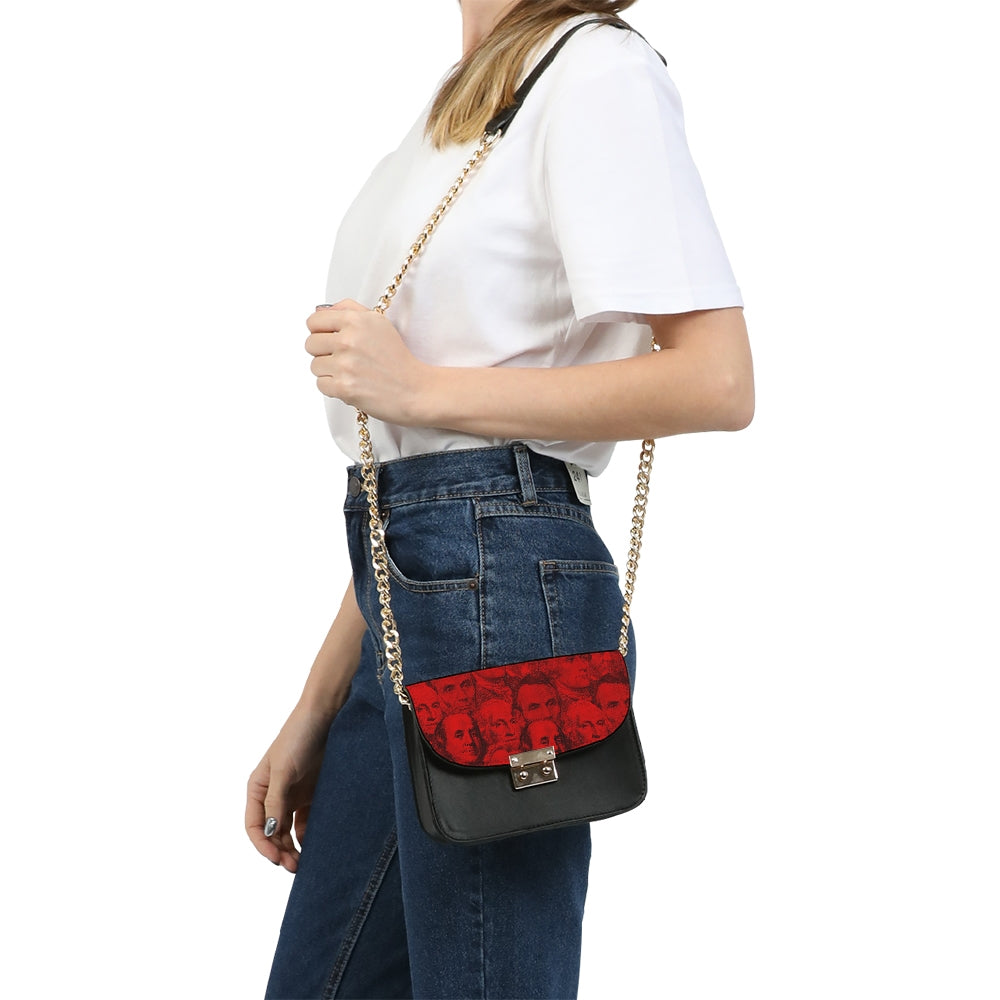 Currency Collage Small Shoulder Bag - Blood Money