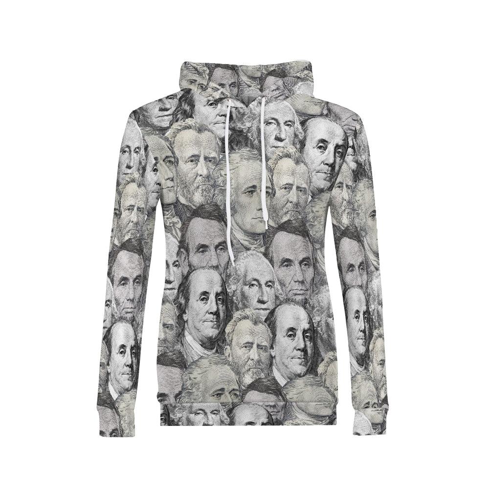 Currency Collage Women's Hoodie - Powder