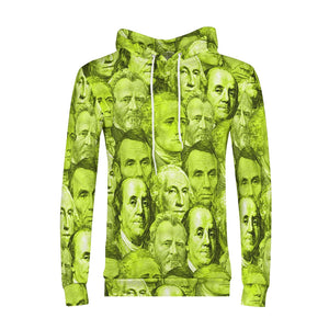 Currency Collage Men's Hoodie - Neon Lights