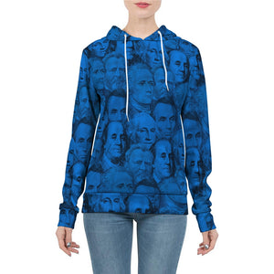 Currency Collage Women's Hoodie - Blue Racks