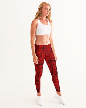 Currency Collage Women's Mid Rise Yoga Pant - Blood Money