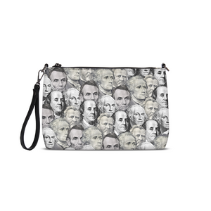 Currency Collage Daily Zip Pouch - Powder