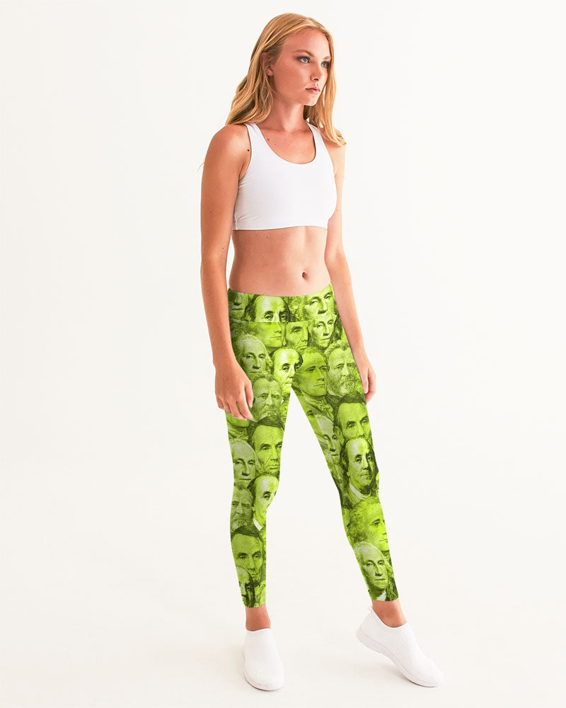 Currency College Women's Mid Rise Yoga Pant - Neon Lights