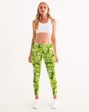 Currency College Women's Mid Rise Yoga Pant - Neon Lights