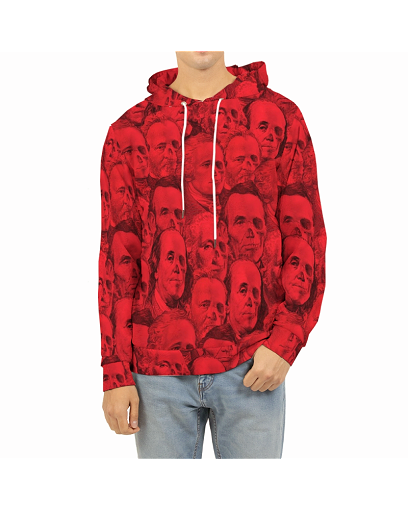 Currency Skull Collage Men's Hoodie - Bloodline