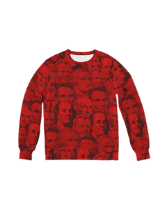 Currency Collage Men's French Terry Crewneck - Blood Money