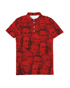 Currency Collage Men's Slim Fit Short Sleeve Polo - Blood Money