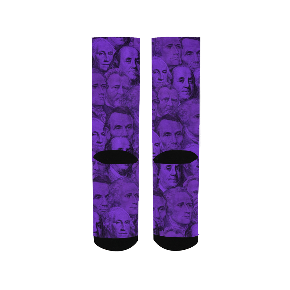 Currency Collage Men's Socks - Royalty