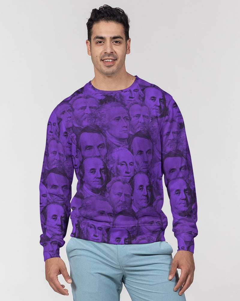 Currency Collage Men's French Terry Crewneck - King