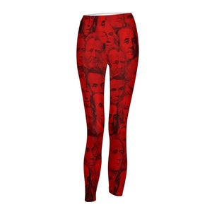 Currency Collage Women's Mid Rise Yoga Pant - Blood Money