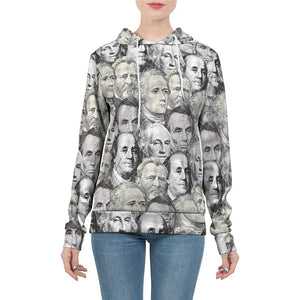 Currency Collage Women's Hoodie - Powder